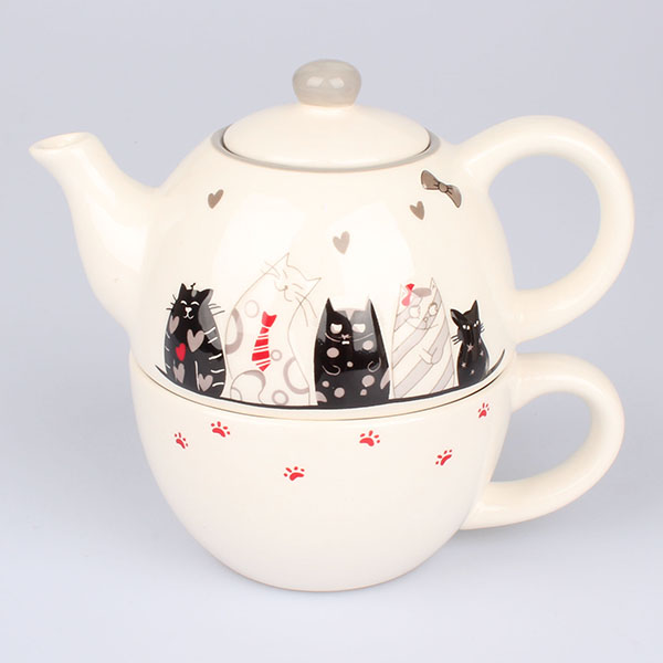 Čajník so šálkou Mačičky